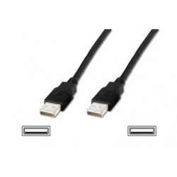 Digitus USB kabel A samec na A samec, černý, Měď, 5m