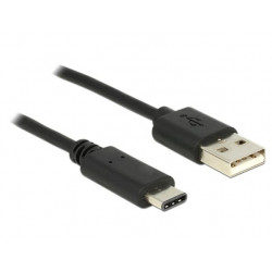 Delock kabel USB Typ-C™ 2.0 samec  USB 2.0 typ A samec 1 m černý