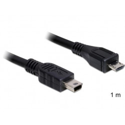 Delock Cable USB 2.0 micro-B male  USB mini male 1 m