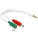 Delock adaptér sluchátek 1 x 3.5 mm 4 pin Stereo jack samec  2 x 3.5 mm 3 pin Stereo jack samice (iPhone)