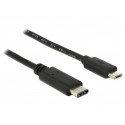 Delock kabel USB Typ-C™ 2.0 samec  USB 2.0 typ Micro-B samec 1 m černý 