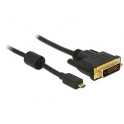 Delock HDMI kabel Micro-D samec  DVI 24+1 samec 2 m