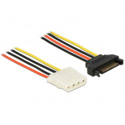 Delock Power Cable SATA 15 pin male  4 pin female 20 cm