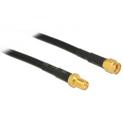 Delock Antenna Cable RP-SMA plug  RP-SMA jack CFD200 3 m low loss 