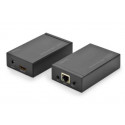 Digitus HDMI Video Extender přes Cat5 s IR ovládáním až 120 m (CAT5e CAT6), 1080p, 3D podpora, černá