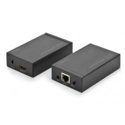 Digitus HDMI Video Extender přes Cat5 s IR ovládáním až 120 m (CAT5e CAT6), 1080p, 3D podpora, černá