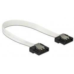 Delock kabel SATA FLEXI 6 Gb s 10 cm bílý, kovový