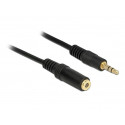 Delock Stereo Jack Extension Cable 3.5 mm 3 pin male  female 0.5 m black