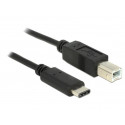 Delock kabel USB Typ-C™ 2.0 samec  USB 2.0 typ B samec 1 m černý 