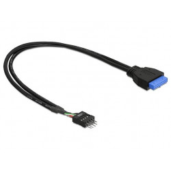 Delock Cable USB 3.0 pin header female  USB 2.0 pin header male 45 cm