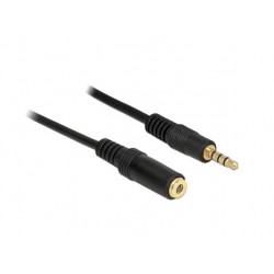 Delock prodlužovací kabel Audio Stereo Jack 3.5 mm samec samice IPhone 4 pin 0,5 m