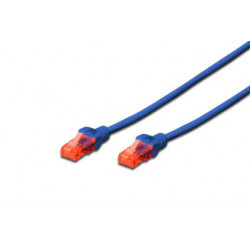 Digitus Ecoline Patch Cable, UTP, CAT 6e, AWG 26 7, modrý 5m, 1ks