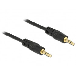 Delock Stereo Jack Cable 3.5 mm 3 pin male  male 1 m black