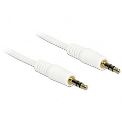 Delock Stereo Jack Cable 3.5 mm 3 pin male  male 0.5 m white
