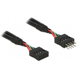 Delock USB 2.0 Pin konektor prodlužovací kabel 10 pin samec samice 25 cm 