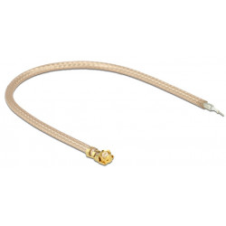 Delock Anténový kabel MHF U.FL kompatibilní plug  RG178 otevřený konec pocínovaný 10 cm 