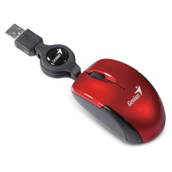 GENIUS Micro Traveler V2 drátová 1200 dpi USB červená