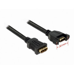 Delock kabel HDMI A samice  HDMI A samice přišroubovatelná 25 cm