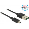 Delock kabel EASY-USB 2.0 Type-A samec  EASY-USB 2.0 Type Micro-B samec černý 0,5 m