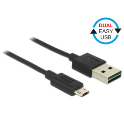 Delock kabel EASY-USB 2.0 Type-A samec  EASY-USB 2.0 Type Micro-B samec černý 2 m