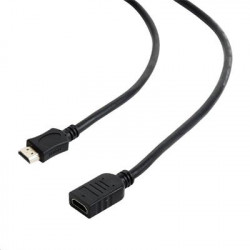 Kabel CABLEXPERT HDMI-HDMI 1,8m, 1.4, M F stíněný, zlacené kontakty, prodlužovací, černý