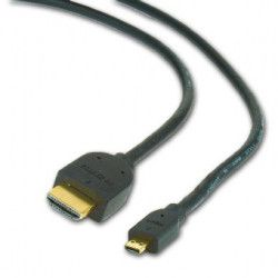 Kabel GEMBIRD HDMI-HDMI micro 1,8m, 1.3, M M stíněný, zlacené kontakty, černý