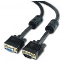 Kabel GEMBIRD prodlouž mon 15M 15F VGA 9m stíněný extra, ferrity, BLACK