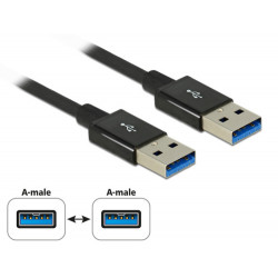 Delock Kabel SuperSpeed USB 10 Gbps (USB 3.1 Gen 2) USB Typ-A samec  USB Typ-A samec 0,5 m koaxiál černý Premium