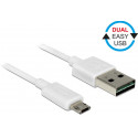 Delock kabel EASY-USB 2.0 Type-A samec  EASY-USB 2.0 Type Micro-B samec bílý 2 m