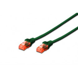 Digitus Ecoline Patch Cable, UTP, CAT 6e, AWG 26 7, zelený 5m, 1ks
