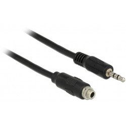 Delock Cable Stereo Jack 3.5 mm female panel-mount Stereo Jack 3.5 mm male 100 cm