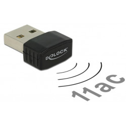 Delock USB 2.0 dvoupásmová WLAN ac a b g n Nano Stick 433 Mbps