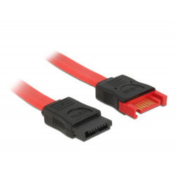 Delock Prodlužovací kabel SATA 6 Gb s samec  SATA samice 20 cm červený