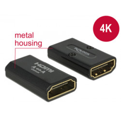 Delock Adaptér High Speed HDMI s Ethernetem – HDMI-A samice > HDMI-A samice 4K černý
