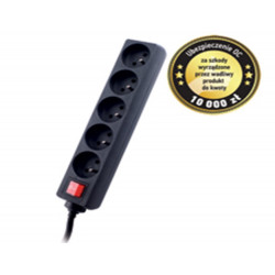 GEMBIRD Surge protector TRACER Power Patrol 3 m Black (5 outlets)