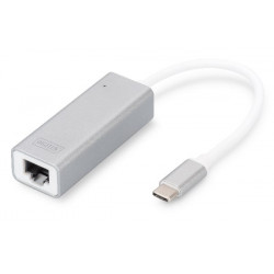 Digitus USB Typ C 3.0 Gigabit Ethernet Adapter, 10 100 1000 Mbps Chipset: RTL8153