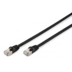 CAT 6 S-FTP outdoor patch cable, Cu, PE, AWG 27 7, length 10 m, black sheath color