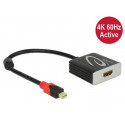 Delock Adaptér mini Displayport 1.2 samec  HDMI samice 4K 60 Hz aktivní