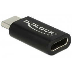 Delock Adaptér SuperSpeed USB 10 Gbps (USB 3.1 Gen 2) USB Type-C™ samec  port samice černý