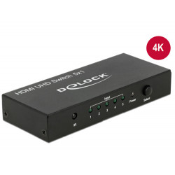 Delock HDMI UHD Switch 5 x HDMI in 1 x HDMI out 4K 18685 Delock HDMI UHD Switch 5 x HDMI in 1 x HDMI out 4K