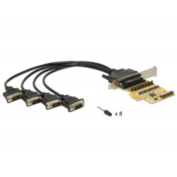 Delock PCI Express Card >4 x Serial with voltage supply 89447 Delock PCI Express Card >4 x Serial with voltage supply