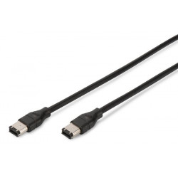 Digitus Připojovací kabel FireWire 400, 6pin M M, 3,0m, IEEE 1394-2008, bl