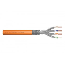 Digitus Instalační kabel CAT 7 S-FTP, 1200 MHz Dca (EN 50575), AWG 23 1, 1000 m buben, simplex, barva oranžová
