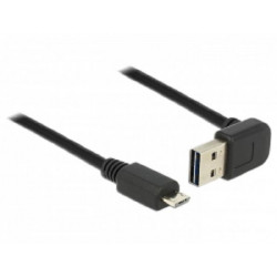 Delock Kabel EASY-USB 2.0 Typ-A samec pravoúhlý nahoru dolů  USB 2.0 Typ Micro-B samec 0,5 m