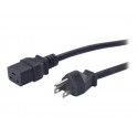 APC - Elektrický kabel - IEC 60320 C19 do NEMA 5-15 (M) - 2.4 m - černá - pro P N: SMT2200I-AR, SMT2200R2I-AR, SMT3000I-AR, SMT3000R2I-AR, SMX3000HVTUS, SRT10RMXLIX806