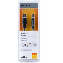 Belkin kabel USB 2.0. A B řada standard, 4,8m