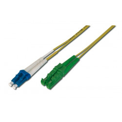 Fiber Optic Patch Cord, E2000 (APC) to LC (PC), Singlemode 09 125 µ, Duplex, Length 2 m