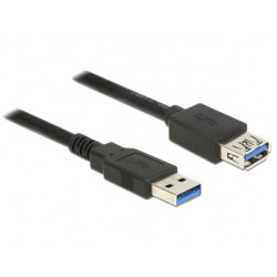 Delock Prodlužovací kabel USB 3.0 Typ-A samec  USB 3.0 Typ-A samice 0,5 m černý