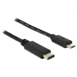 Delock Kabel USB Type-C™ 2.0 samec  USB 2.0 Typ Micro-B samec 0,5 m černý