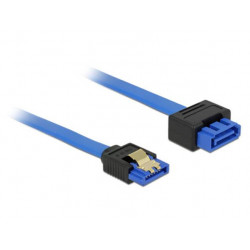 Delock Extension cable SATA 6 Gb s receptacle straight  SATA plug straight 30 cm blue latchtype 
